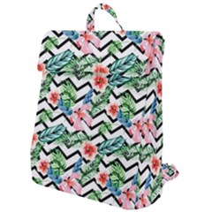 Zigzag Flowers Pattern Flap Top Backpack by goljakoff