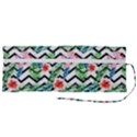 Zigzag flowers pattern Roll Up Canvas Pencil Holder (M) View2