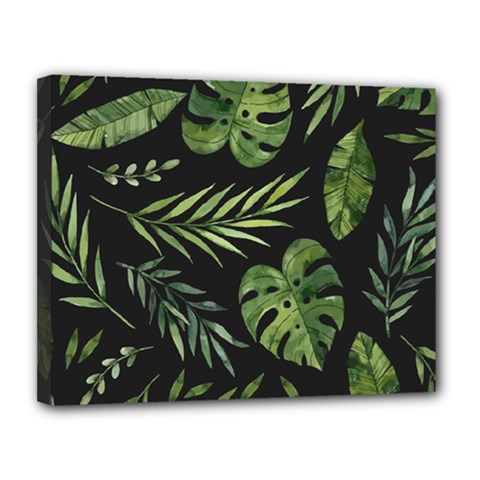 Green Leaves Canvas 14  X 11  (stretched) by goljakoff