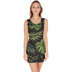 Green Leaves Bodycon Dress by goljakoff