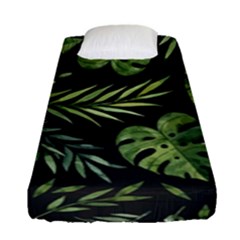 Green Leaves Fitted Sheet (single Size)