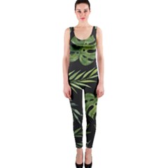 Green Leaves One Piece Catsuit by goljakoff