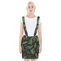 Green Leaves Braces Suspender Skirt by goljakoff