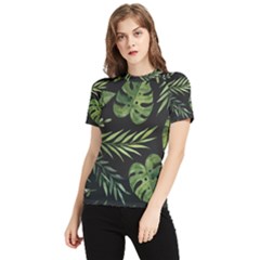 Green Leaves Women s Short Sleeve Rash Guard by goljakoff