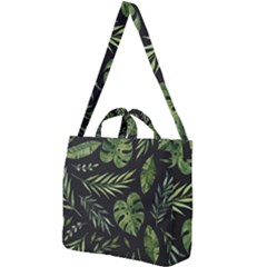 Green Leaves Square Shoulder Tote Bag by goljakoff