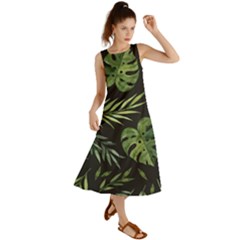 Green Leaves Summer Maxi Dress by goljakoff