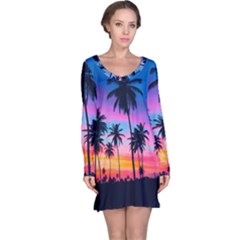 Palms Long Sleeve Nightdress by goljakoff