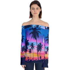 Palms Off Shoulder Long Sleeve Top by goljakoff