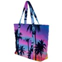 Palms Zip Up Canvas Bag View1