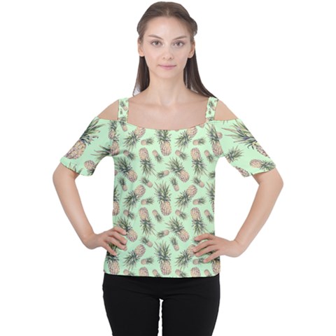 Pineapples Cutout Shoulder Tee by goljakoff