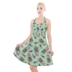 Pineapples Halter Party Swing Dress  by goljakoff