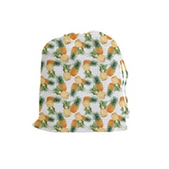 Tropical Pineapples Drawstring Pouch (large) by goljakoff