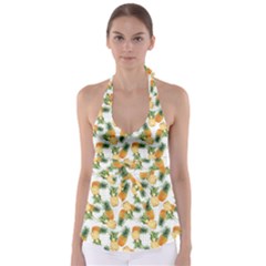 Tropical Pineapples Babydoll Tankini Top by goljakoff