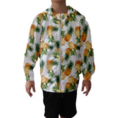 Tropical Pineapples Kids  Hooded Windbreaker by goljakoff