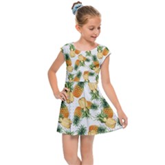 Tropical Pineapples Kids  Cap Sleeve Dress by goljakoff