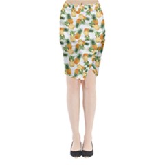 Tropical Pineapples Midi Wrap Pencil Skirt by goljakoff