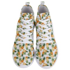 Tropical Pineapples Men s Lightweight High Top Sneakers by goljakoff