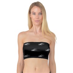 Formula One Black And White Graphic Pattern Bandeau Top by dflcprintsclothing