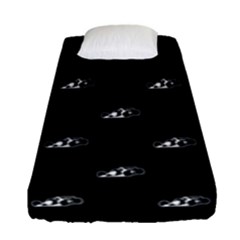 Formula One Black And White Graphic Pattern Fitted Sheet (single Size) by dflcprintsclothing