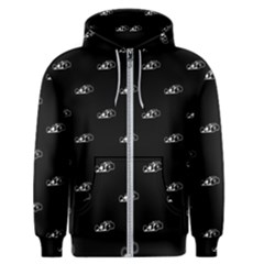 Formula One Black And White Graphic Pattern Men s Zipper Hoodie