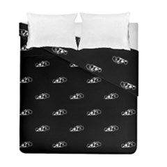 Formula One Black And White Graphic Pattern Duvet Cover Double Side (full/ Double Size)