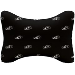 Formula One Black And White Graphic Pattern Seat Head Rest Cushion by dflcprintsclothing