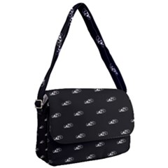 Formula One Black And White Graphic Pattern Courier Bag by dflcprintsclothing