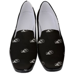 Formula One Black And White Graphic Pattern Women s Classic Loafer Heels by dflcprintsclothing