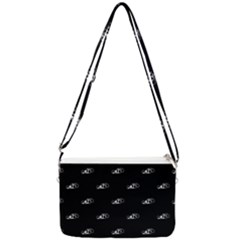 Formula One Black And White Graphic Pattern Double Gusset Crossbody Bag