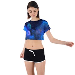 Photo D aquarium Tie Back Short Sleeve Crop Tee by kcreatif