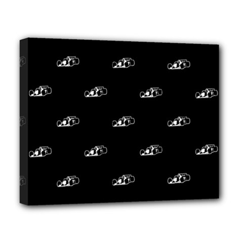 Formula One Black And White Graphic Pattern Deluxe Canvas 20  X 16  (stretched) by dflcprintsclothing