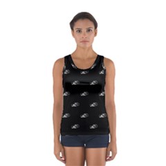 Formula One Black And White Graphic Pattern Sport Tank Top 