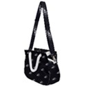 Formula One Black And White Graphic Pattern Rope Handles Shoulder Strap Bag View1