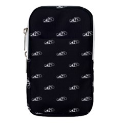 Formula One Black And White Graphic Pattern Waist Pouch (large) by dflcprintsclothing