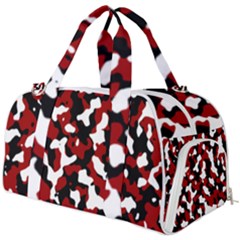 Camouflage Rouge/blanc Burner Gym Duffel Bag by kcreatif