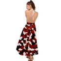 Camouflage Rouge/Blanc Backless Maxi Beach Dress View2