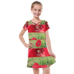 Photos Collage Coquelicots Kids  Cross Web Dress by kcreatif