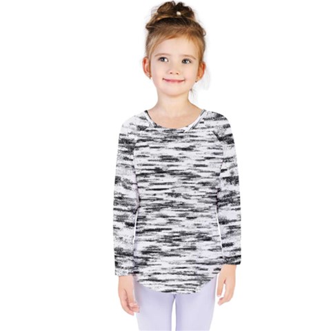 Texture Noir/gris Kids  Long Sleeve Tee by kcreatif