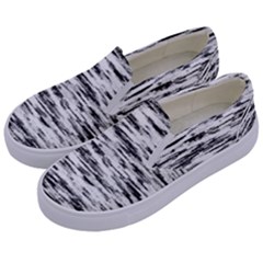 Texture Noir/gris Kids  Canvas Slip Ons by kcreatif