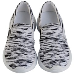 Texture Noir/gris Kids Lightweight Slip Ons by kcreatif