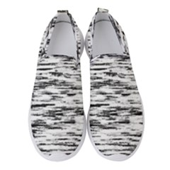 Texture Noir/gris Women s Slip On Sneakers by kcreatif