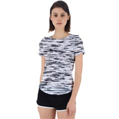 Texture Noir/gris Back Cut Out Sport Tee by kcreatif