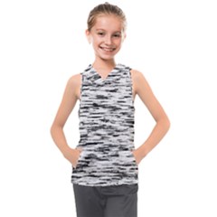 Texture Noir/gris Kids  Sleeveless Hoodie by kcreatif