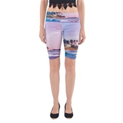 Seascape Yoga Cropped Leggings by goljakoff