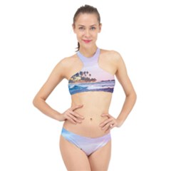 Seascape High Neck Bikini Set by goljakoff