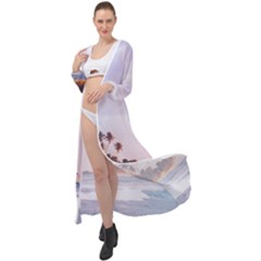 Seascape Maxi Chiffon Beach Wrap by goljakoff