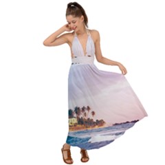 Seascape Backless Maxi Beach Dress by goljakoff