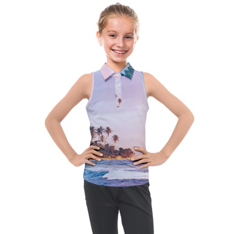 Seascape Kids  Sleeveless Polo Tee by goljakoff