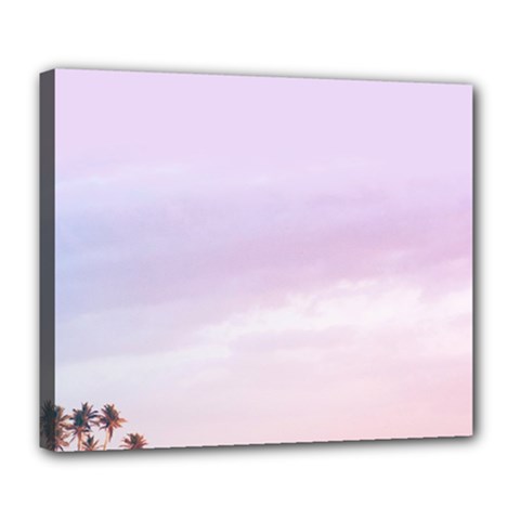 Seascape Sunset Deluxe Canvas 24  X 20  (stretched) by goljakoff