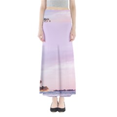 Seascape Sunset Full Length Maxi Skirt by goljakoff